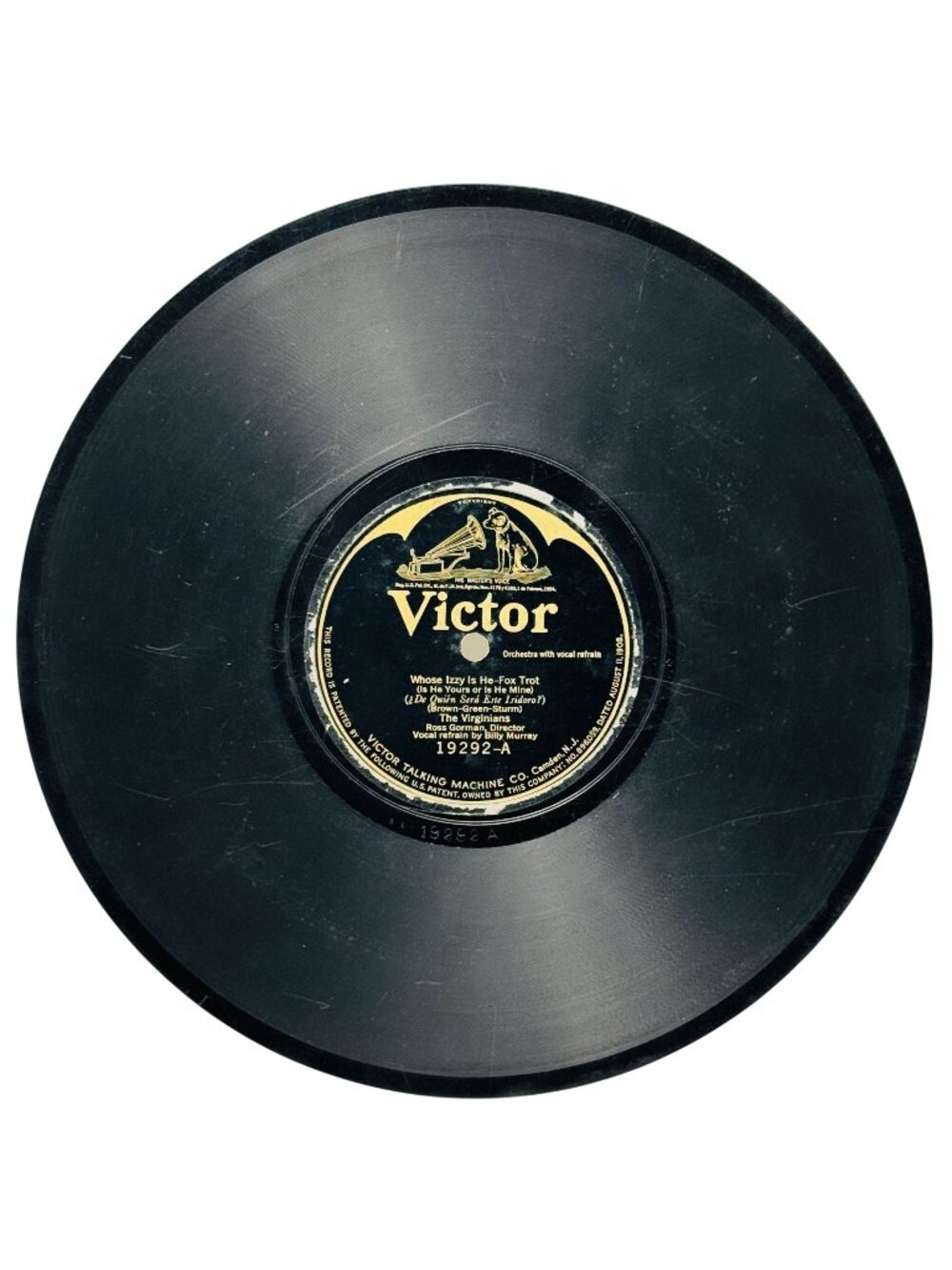 The Virginians Whose Izzy Is He 10 Inch Shellac 78 RPM Victor 19292 VG